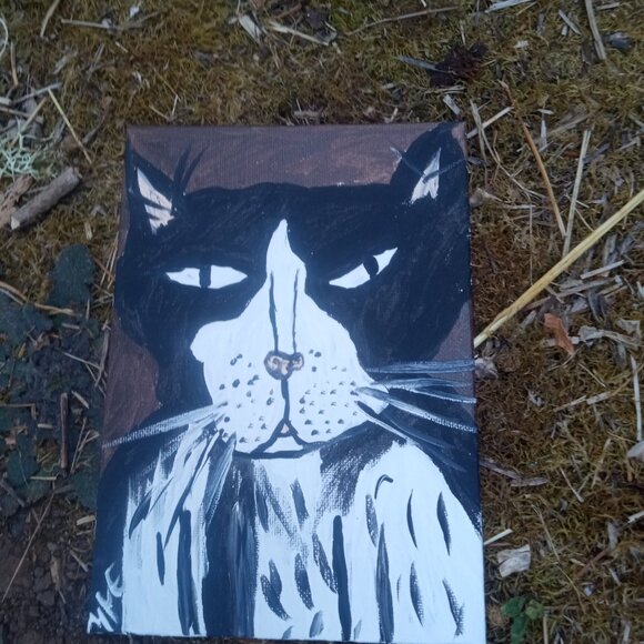 Tuxedo Cat Paining - Picture 4 of 8